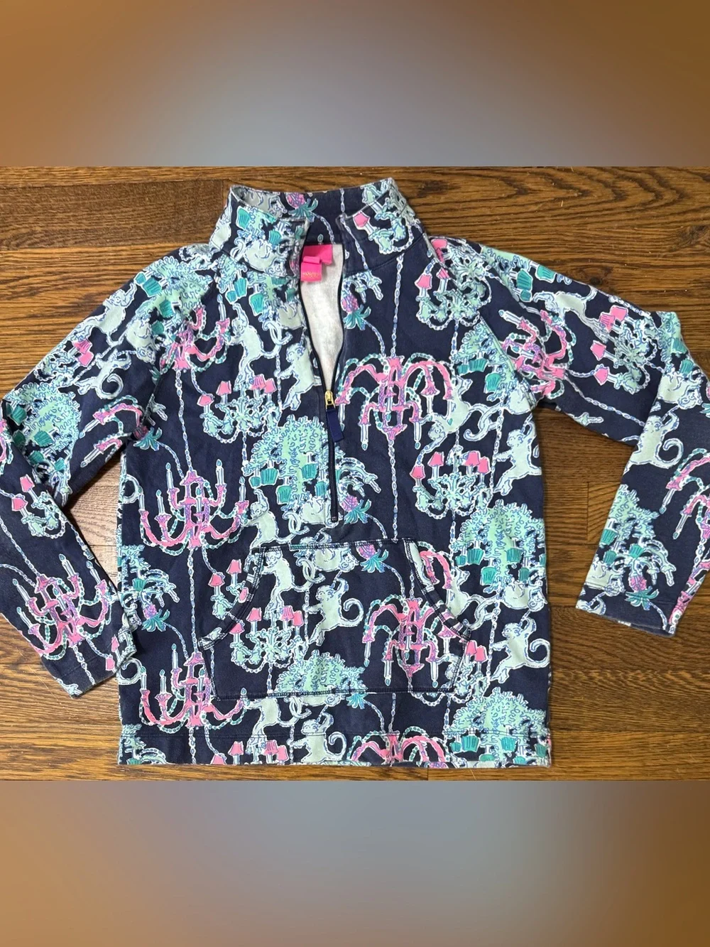 Girls, Lilly Pulitzer Size 12/14 XL Captain Monkey.